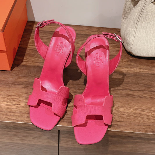 SLINGBACK SANDAL ETERNITE 105 BRIGHT PINK LAMBSKIN