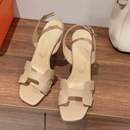 SLINGBACK SANDAL ETERNITE 105 BEIGE LAMBSKIN