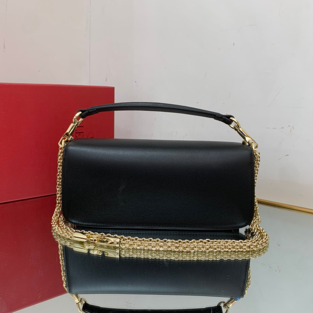 valenti loco 27cm all black calfskin