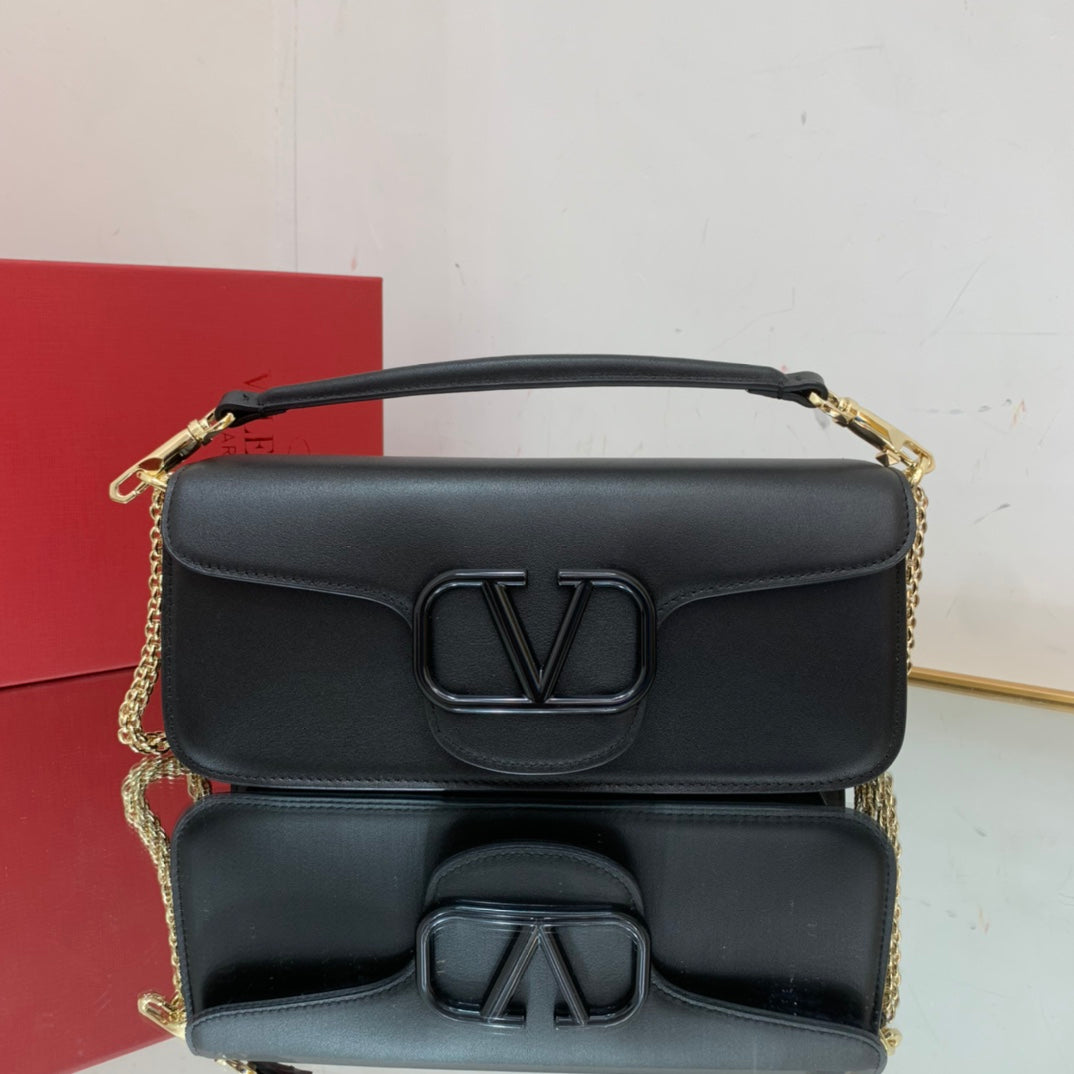 valenti loco 27cm all black calfskin