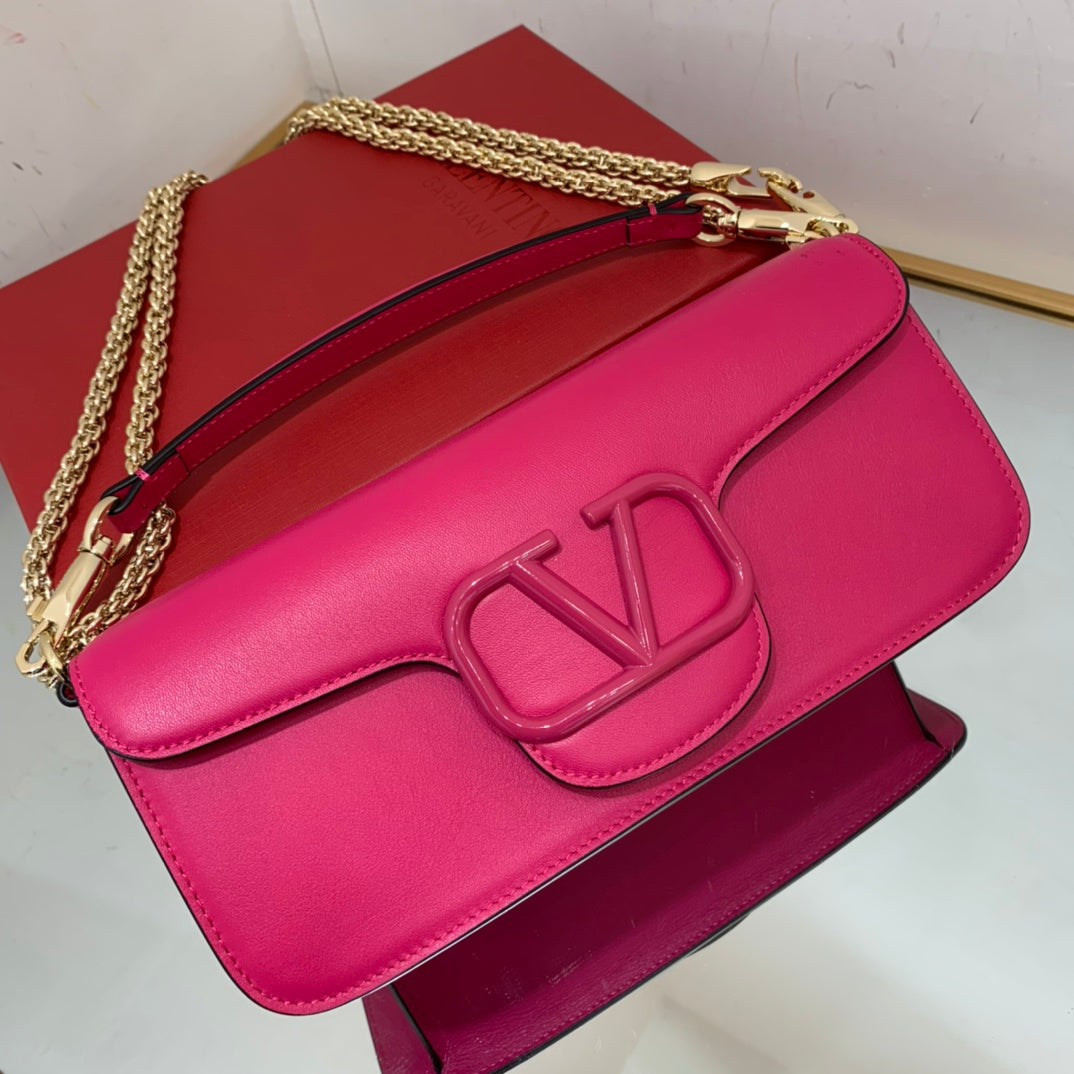 valenti loco 27 rose red calfskin