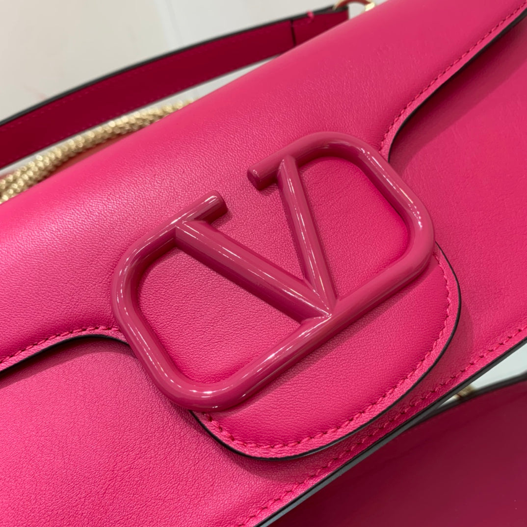 valenti loco 27 rose red calfskin