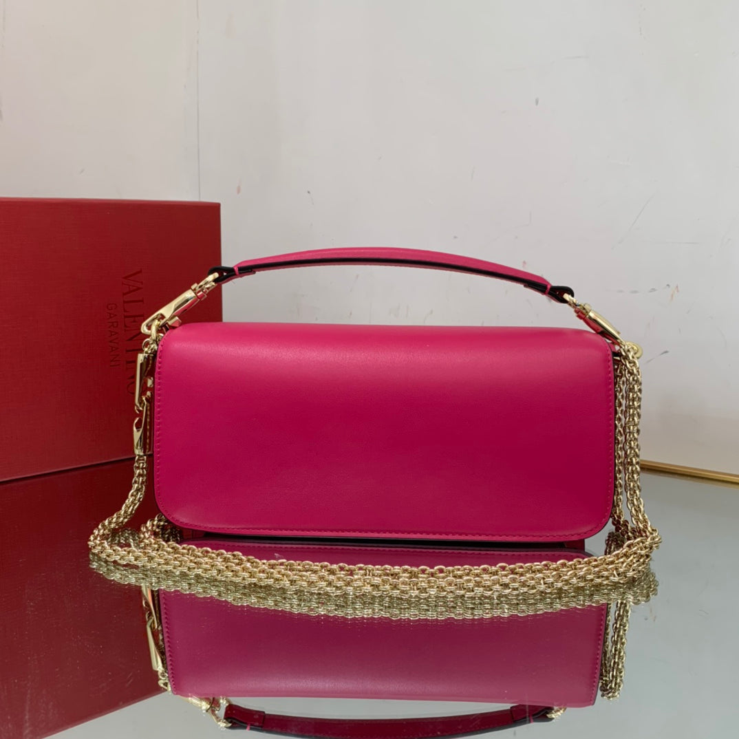 valenti loco 27 rose red calfskin