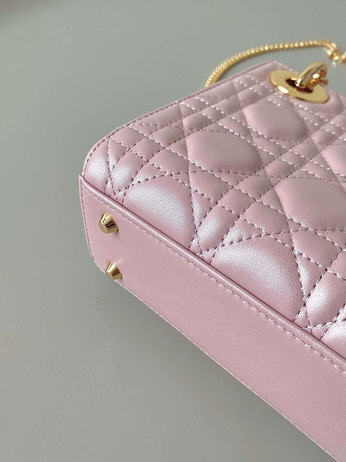 MINI LADY 17 MY ABC POWDER PINK LAMBSKIN