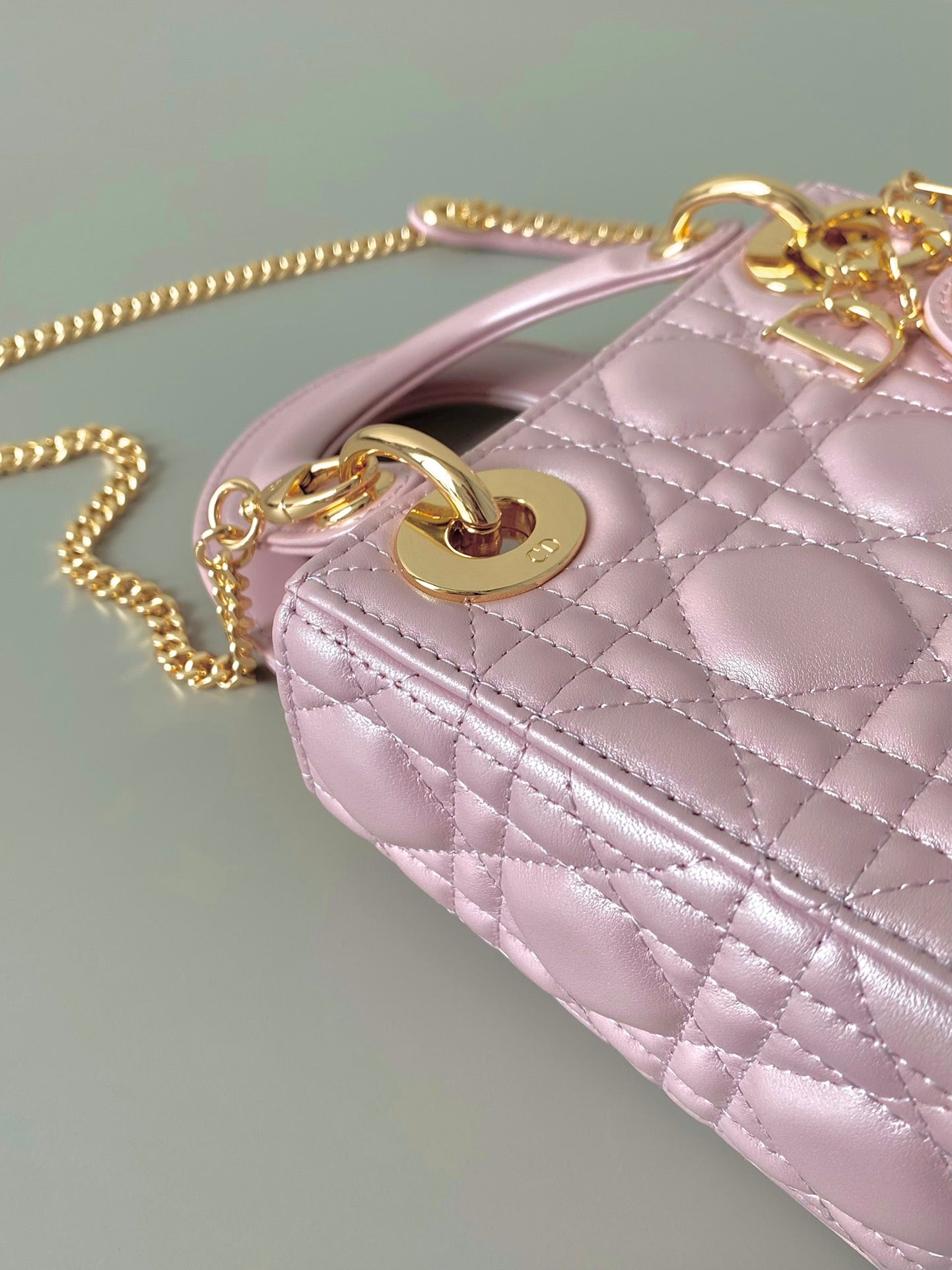 MINI LADY 17 MY ABC POWDER PINK LAMBSKIN