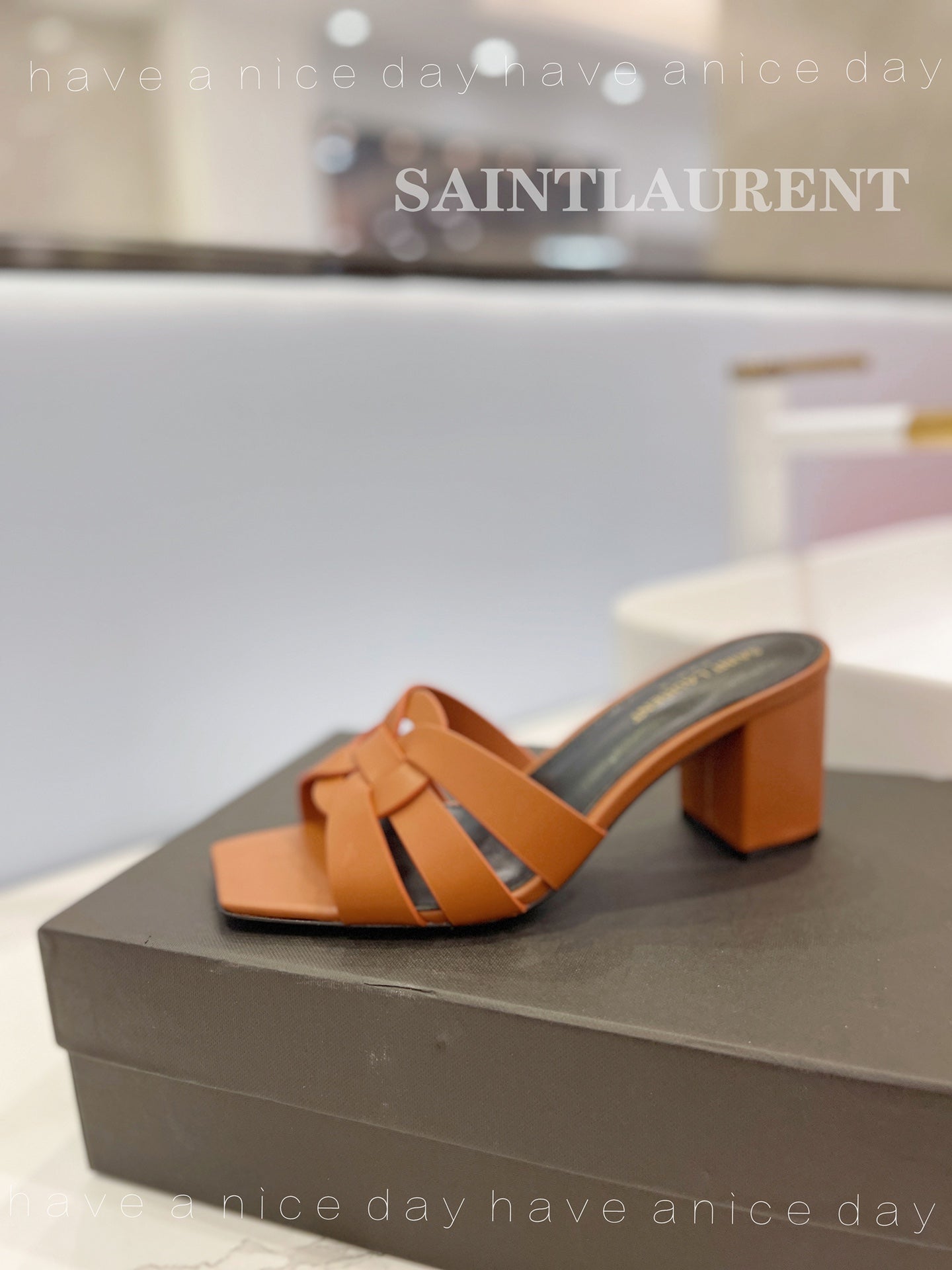 SL TRIBUTE MULES COPPER CALFSKIN