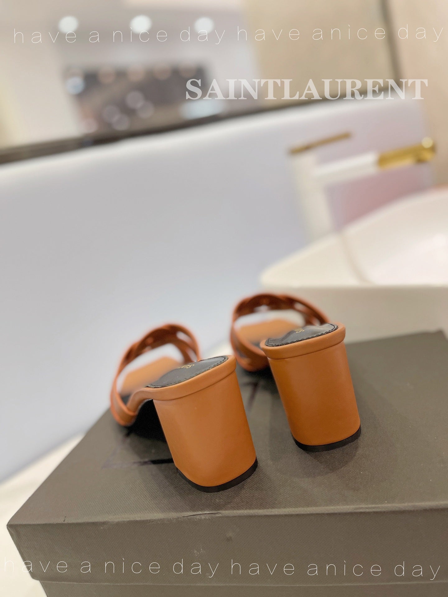 SL TRIBUTE MULES COPPER CALFSKIN