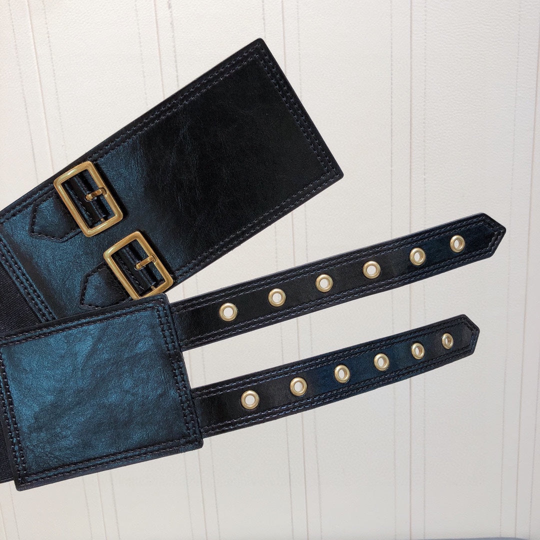 cd saddle belt black lambskin