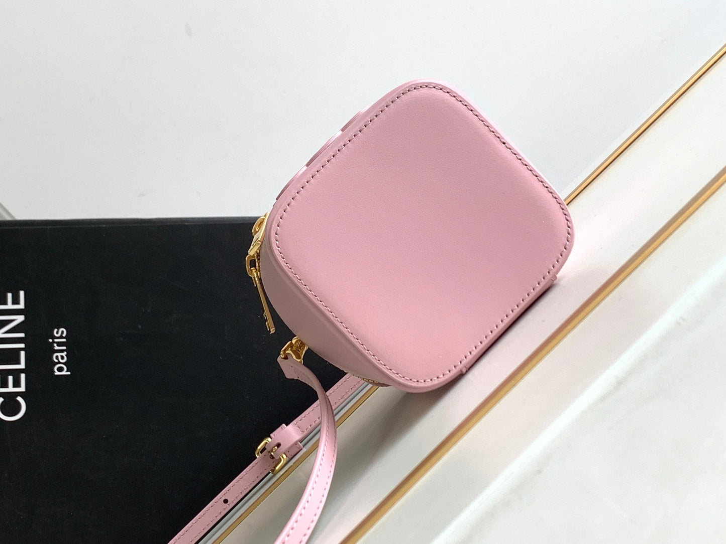 MINI VANITY CASE TRIOMPHE PINK CALFSKIN