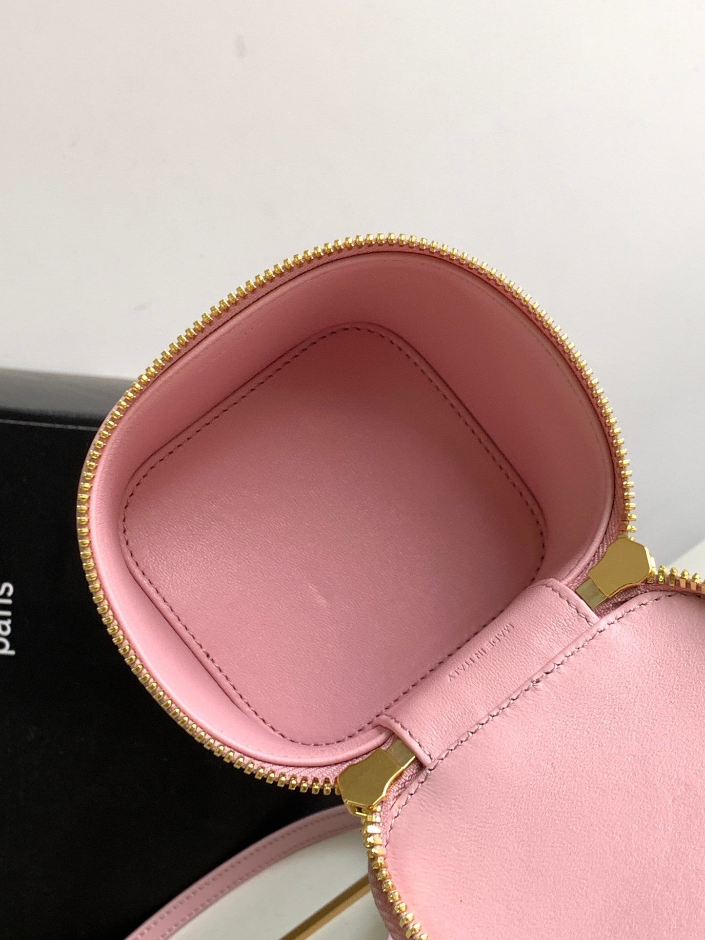 MINI VANITY CASE TRIOMPHE PINK CALFSKIN