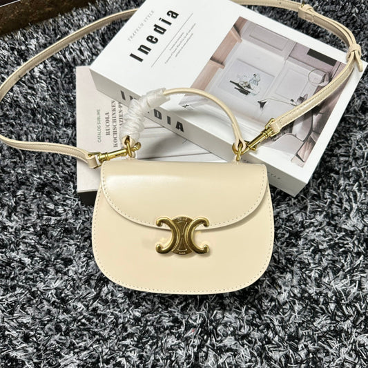 BESACE TRIPHOME 17 CALFSKIN WHITE