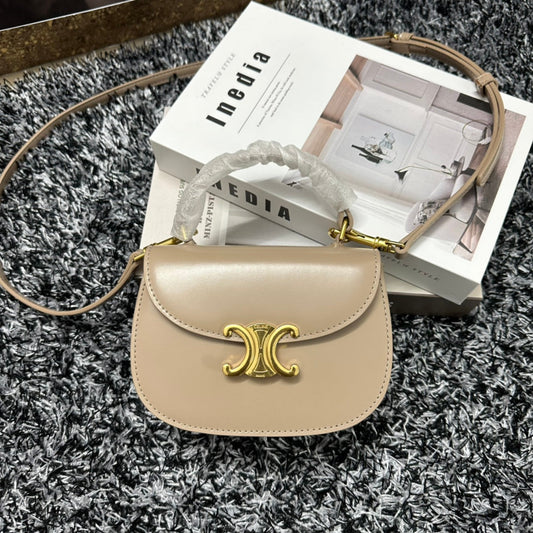 BESACE TRIPHOME 17 CALFSKIN BEIGE CREAM