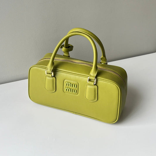 ARCADIE 27 BAG IN NEON YELLOW CALFSKIN