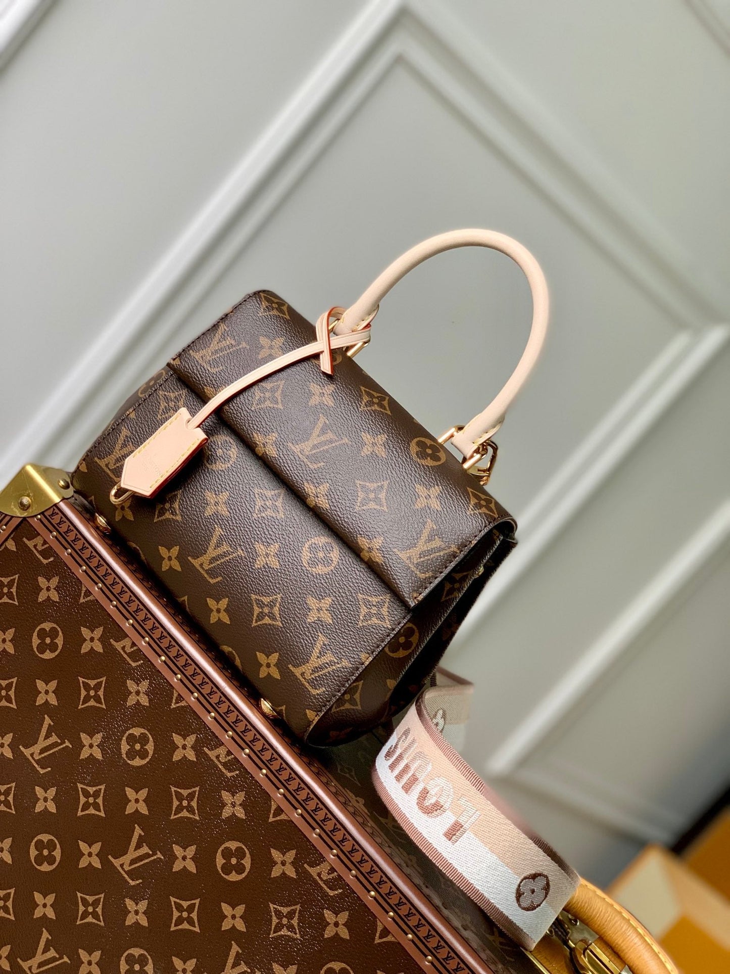 CLUNY MINI 20 IN BROWN MONOGRAM CANVAS