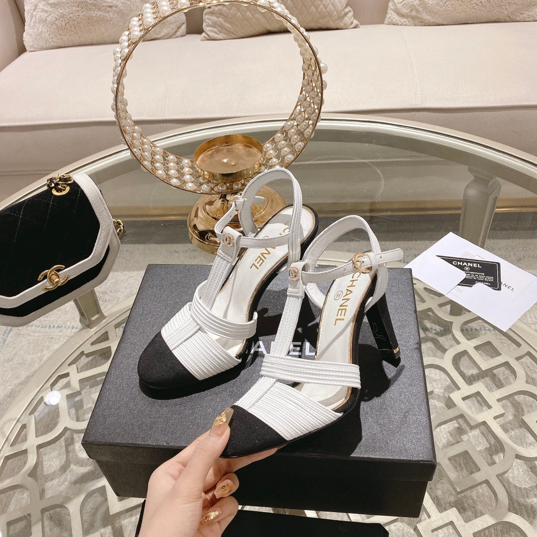 slingbacks 100 white black grosgrain