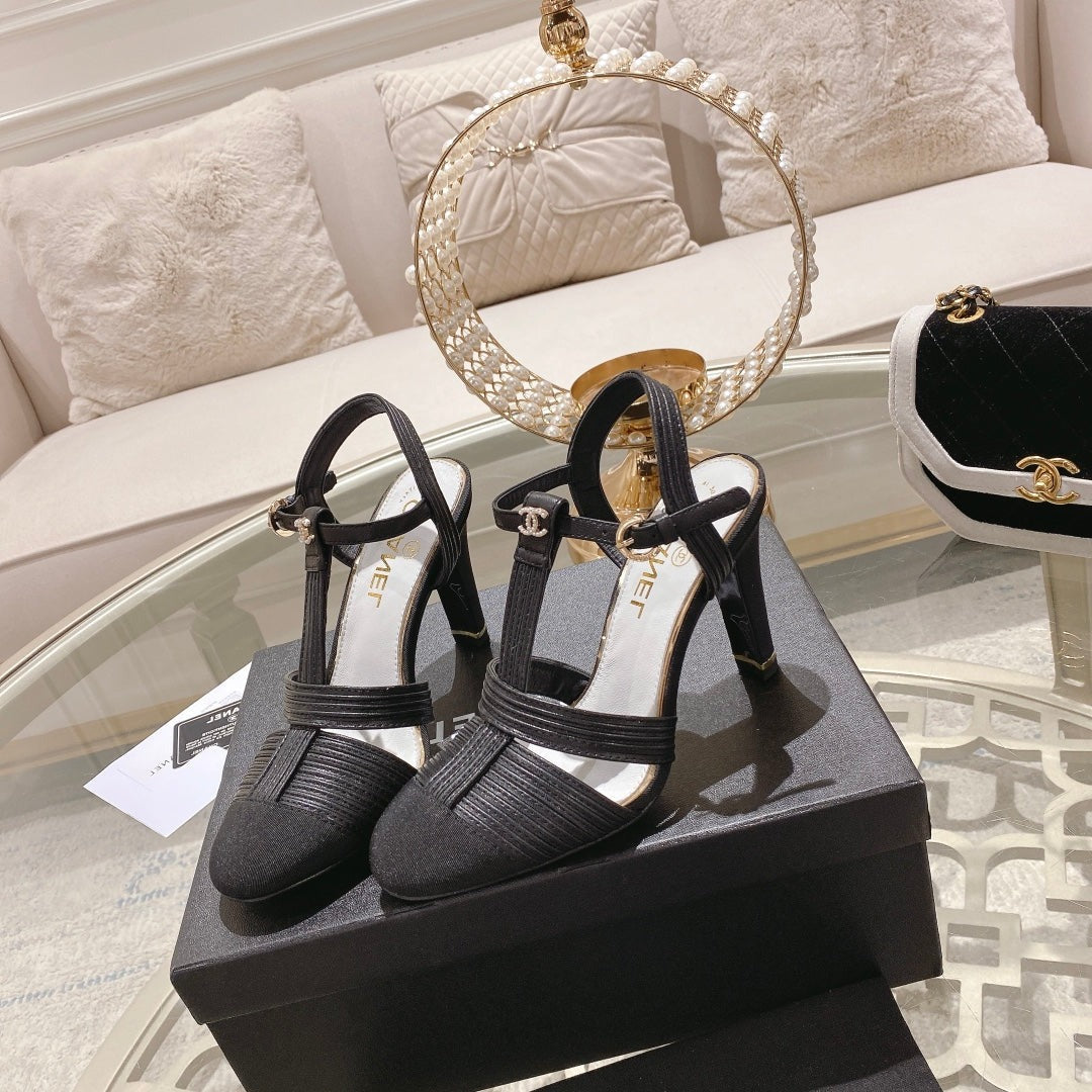 slingbacks 100 black grosgrain white calfskin