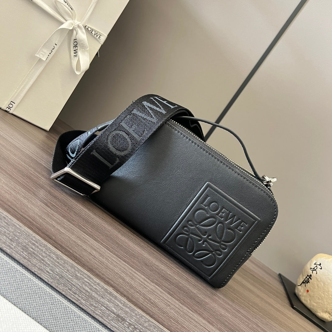 Loew Mini Camera Black Leather Cross Body Bag