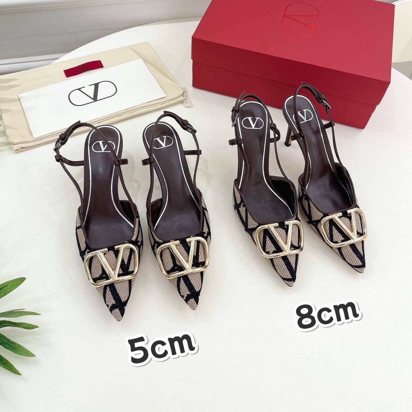 Vlogo Signature Slingback Pump Chocolate Toile Iconographe Raffia