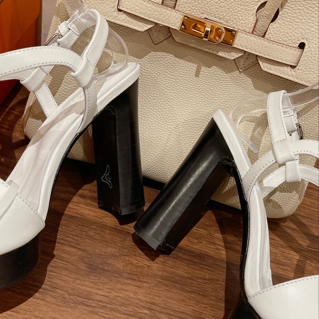 hm glam 110 slingback white calfskin