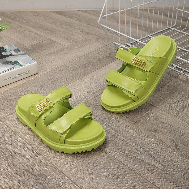 cd dioract dad sandal mule light green lambskin