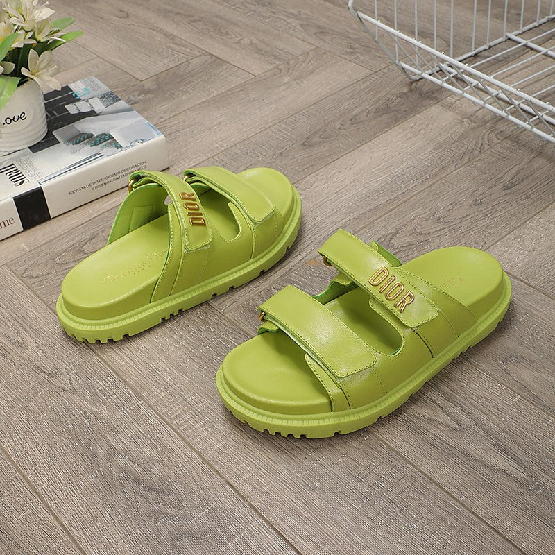 cd dioract dad sandal mule light green lambskin