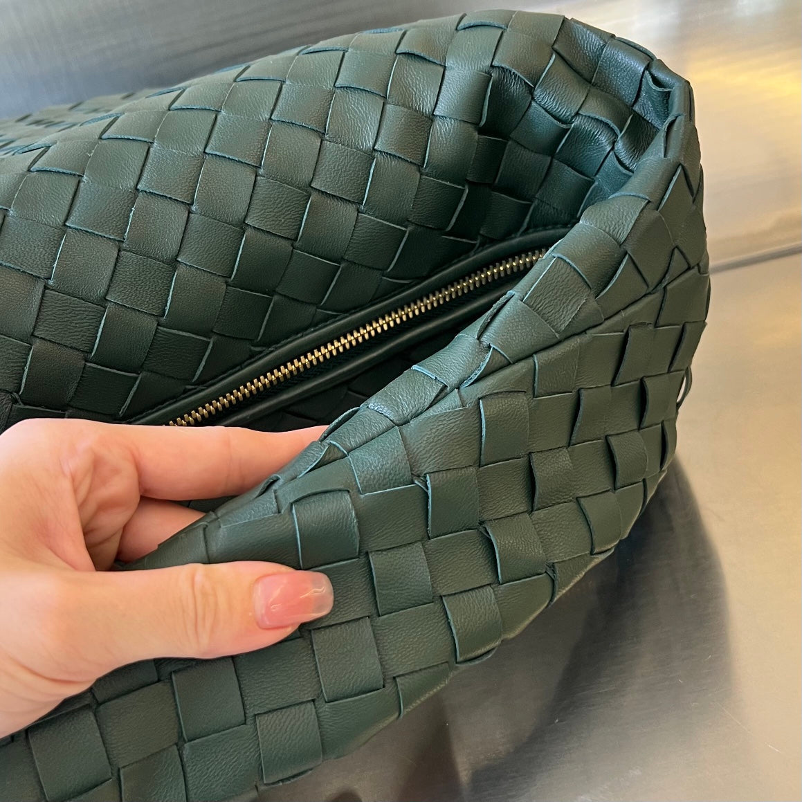 SMALL JODIE 48 DARK GREEN CALFSKIN