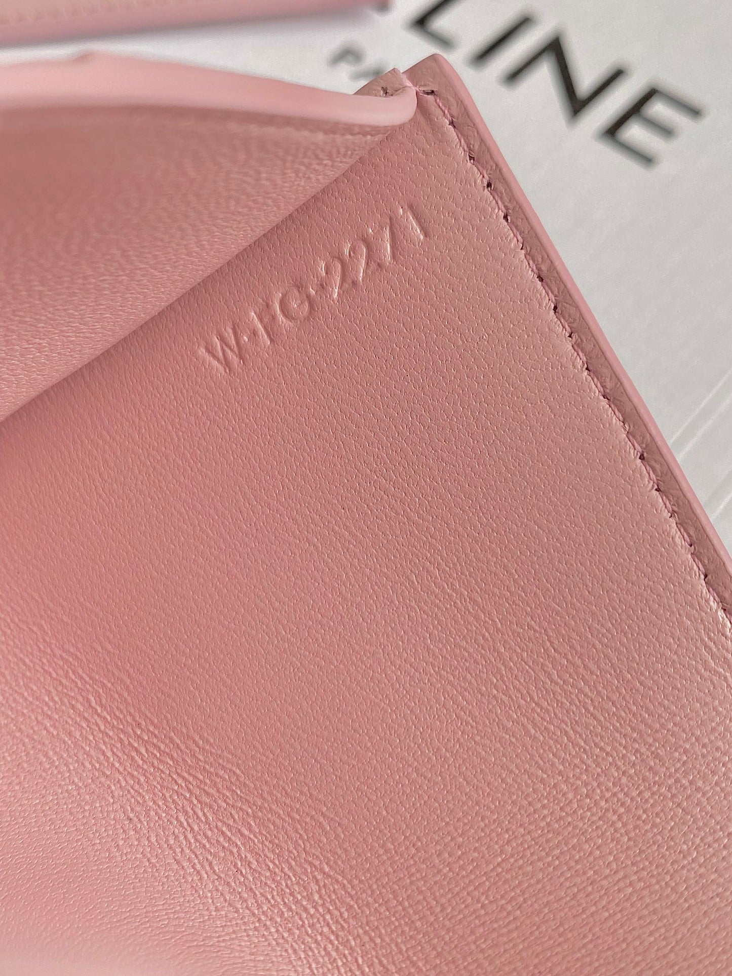 TRIPHOME 9 WALLET TWO-IN-ONE PINK PASTEL CALFSKIN