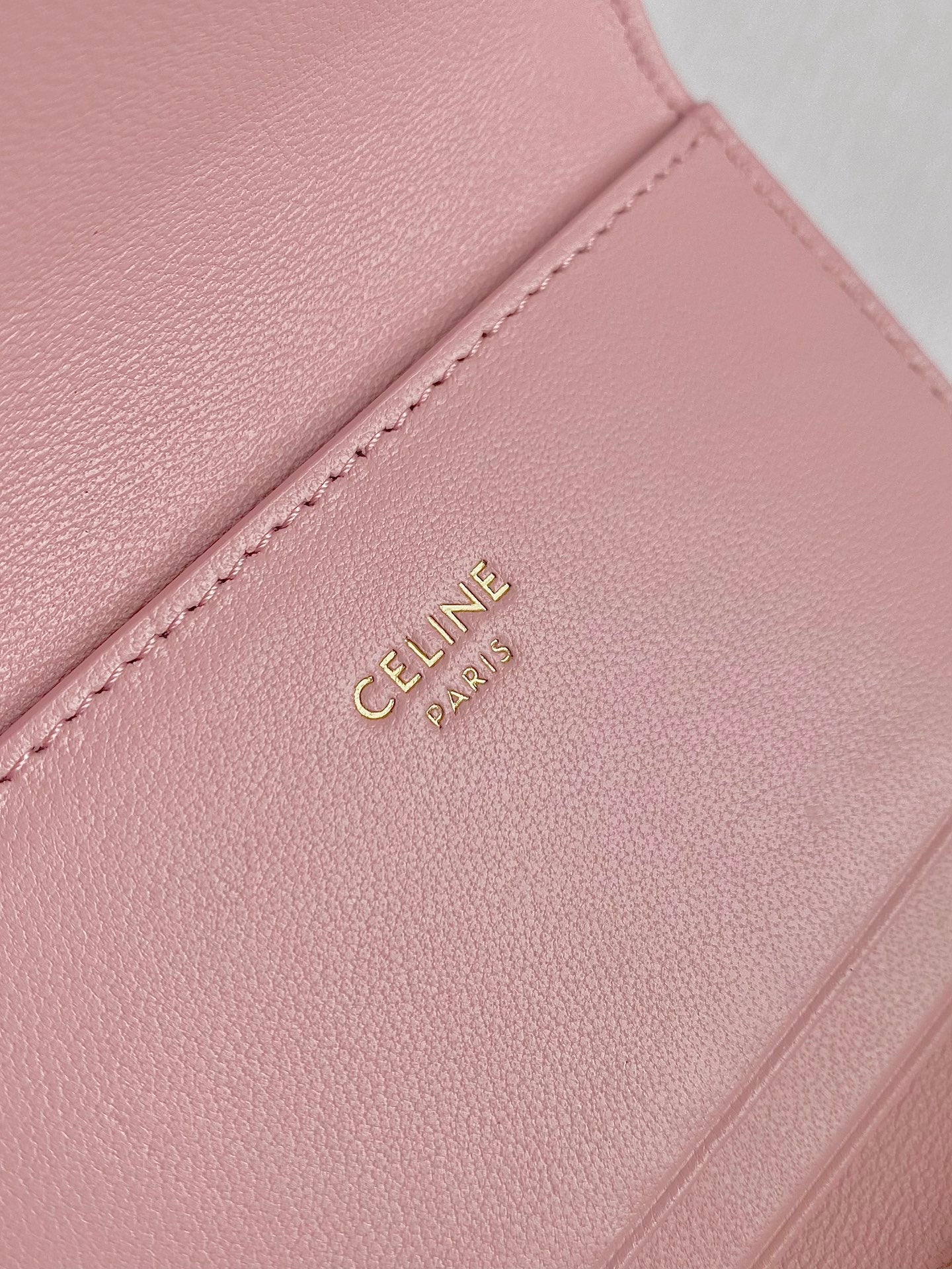 TRIPHOME 9 WALLET TWO-IN-ONE PINK PASTEL CALFSKIN