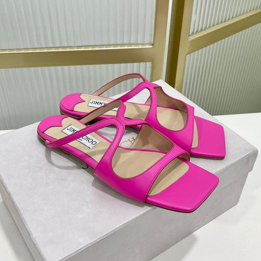 Jimmy Sandals In Dark Pink Cowhide 587679