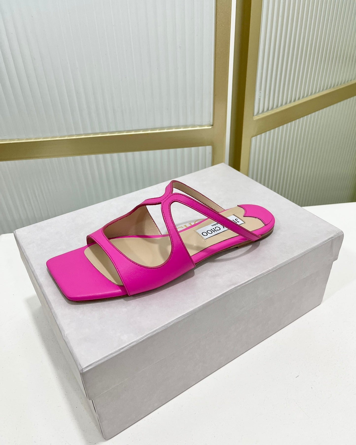 Jimmy Sandals In Dark Pink Cowhide 587679