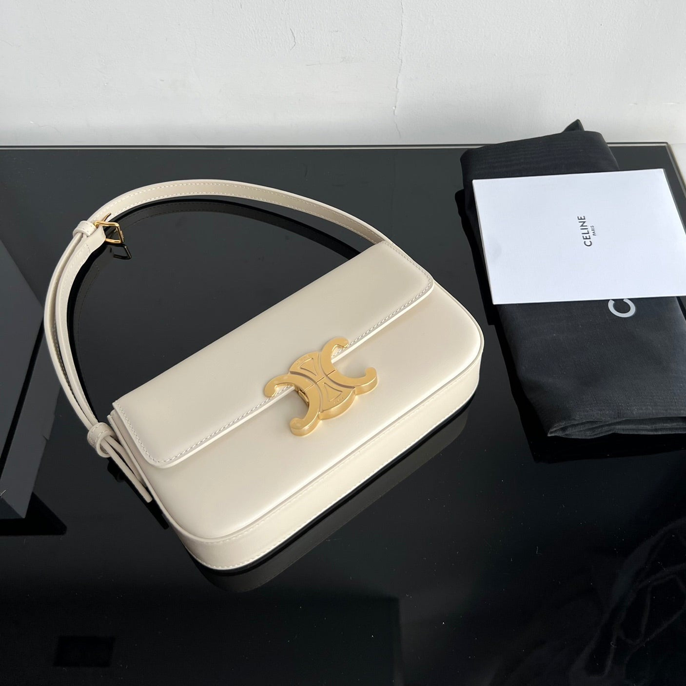 TRIOMPHE 20 WHITE CREAM CALFSKIN