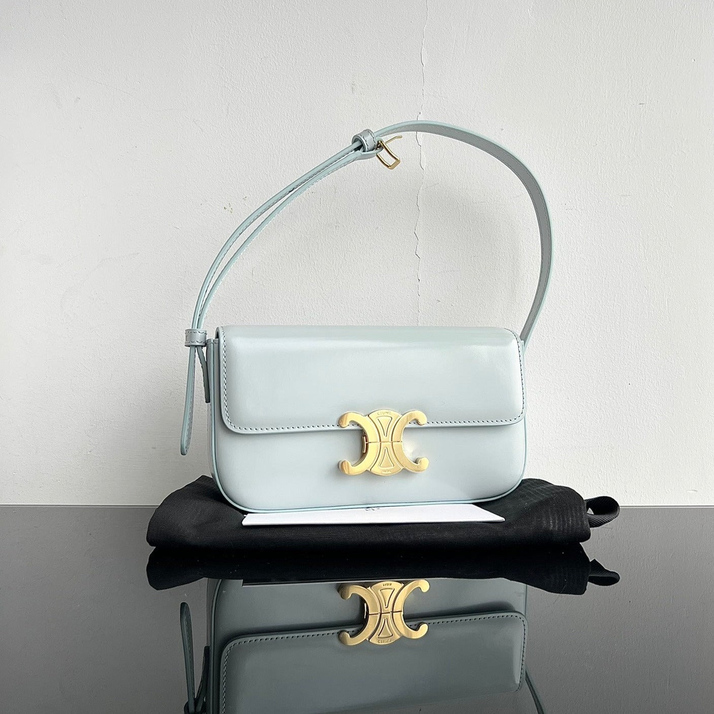 TRIOMPHE 20 BLUE PASTEL CALFSKIN