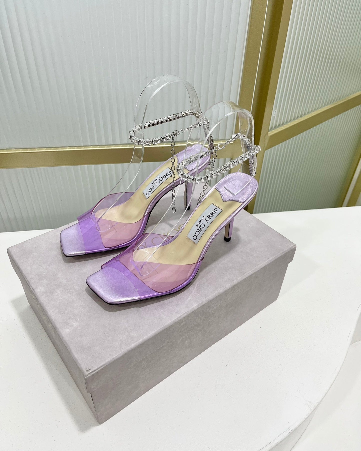 Jimmy Saeda Sandal 85 In Light Purple Plastic 587734