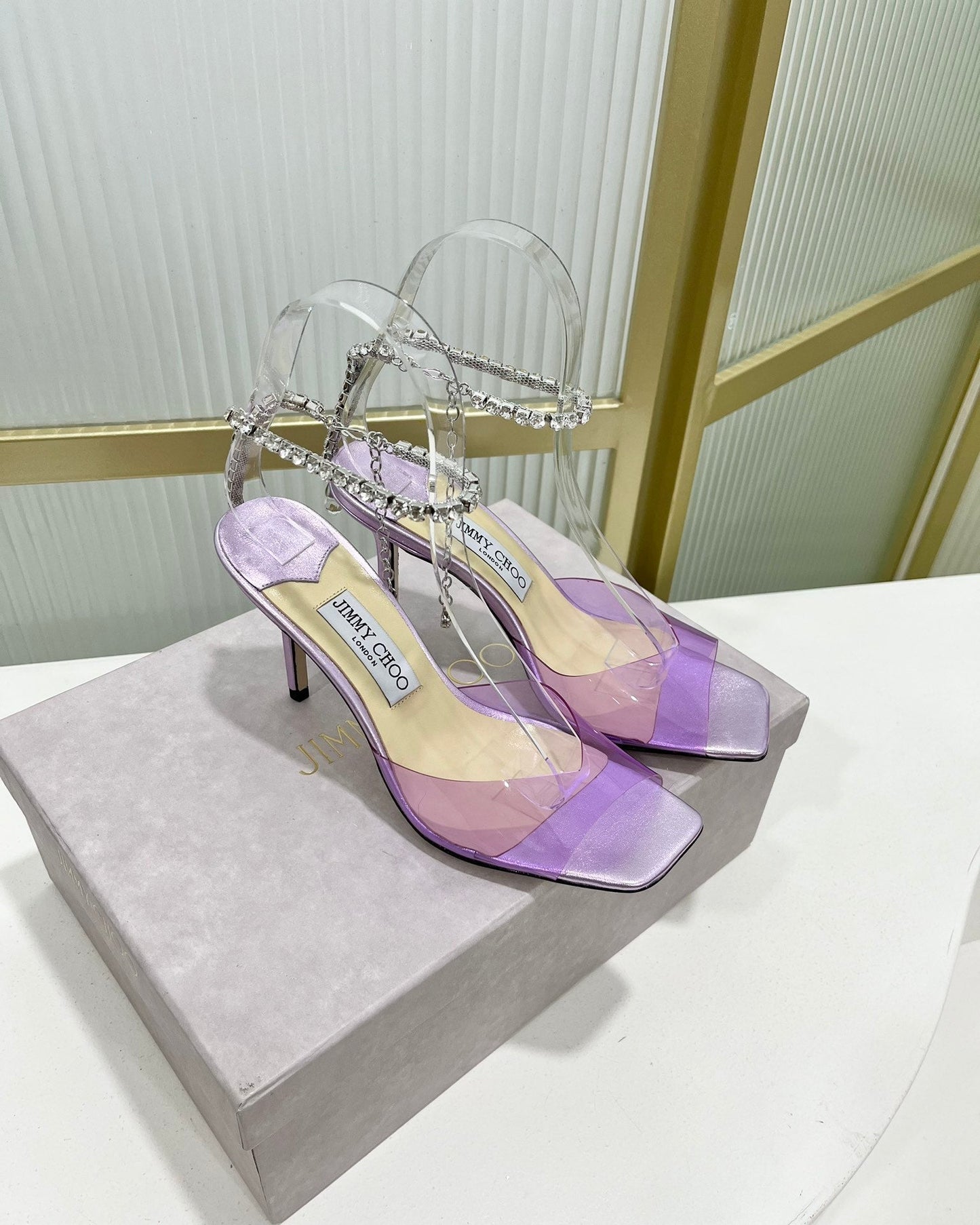 Jimmy Saeda Sandal 85 In Light Purple Plastic 587734