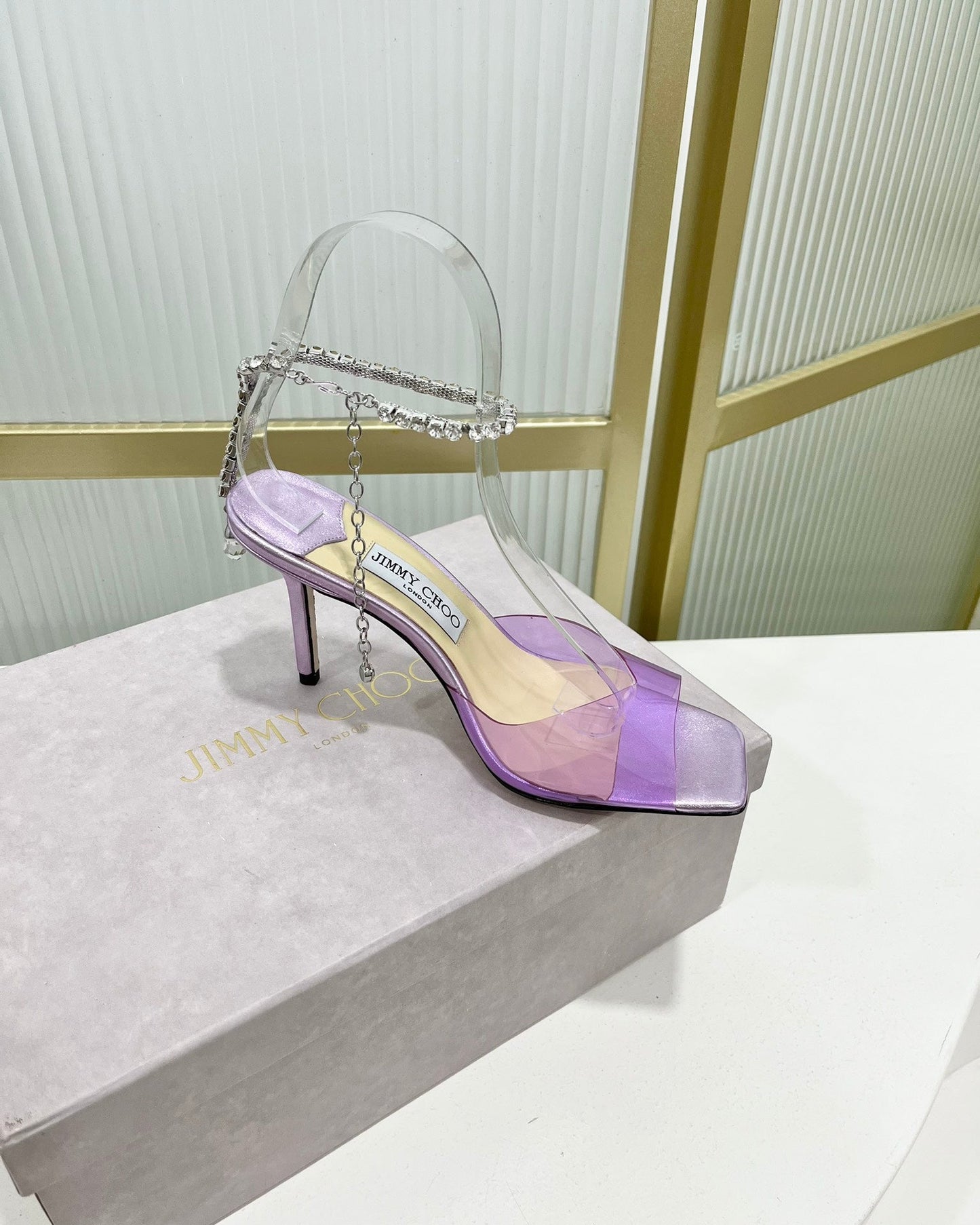 Jimmy Saeda Sandal 85 In Light Purple Plastic 587734