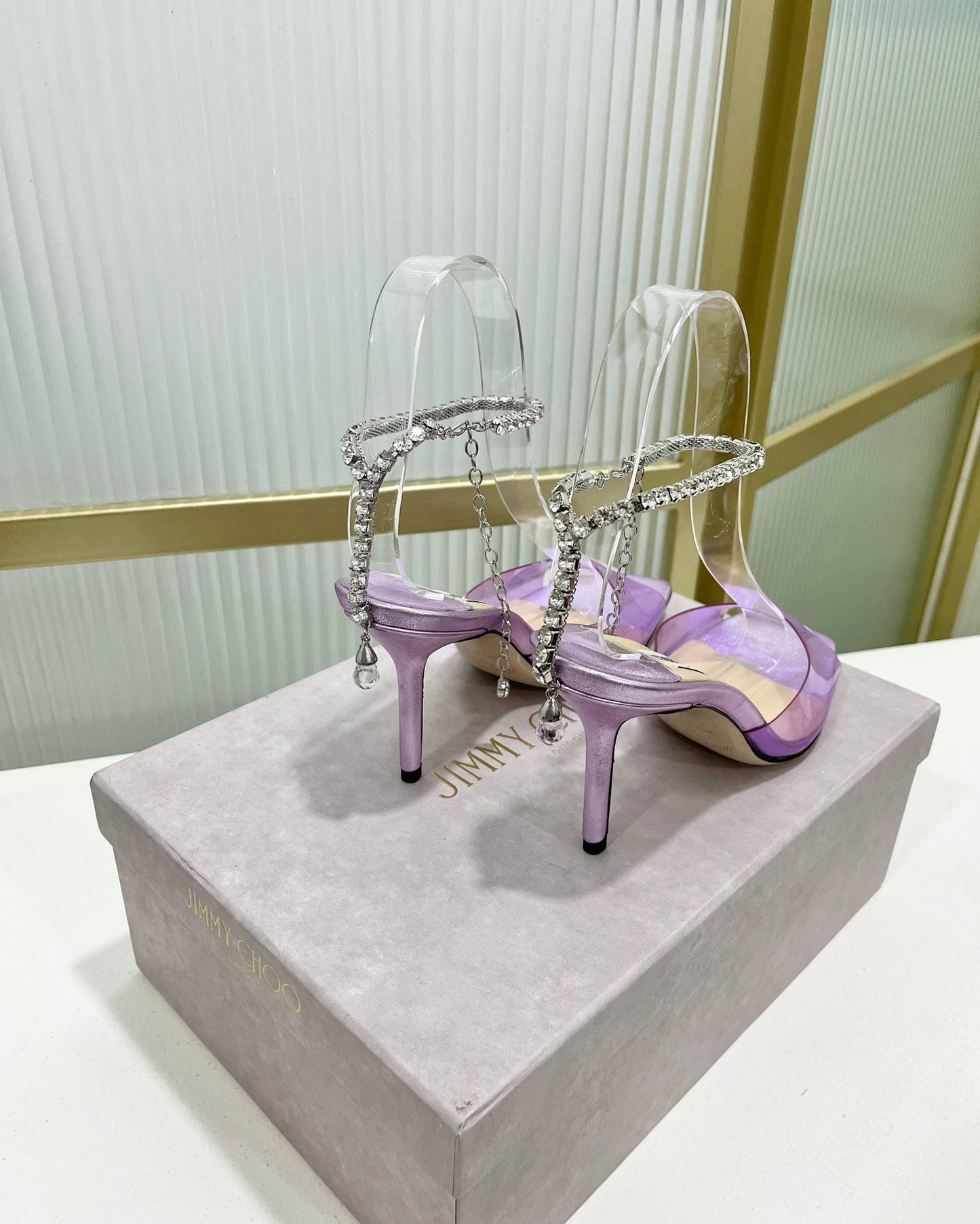 Jimmy Saeda Sandal 85 In Light Purple Plastic 587734