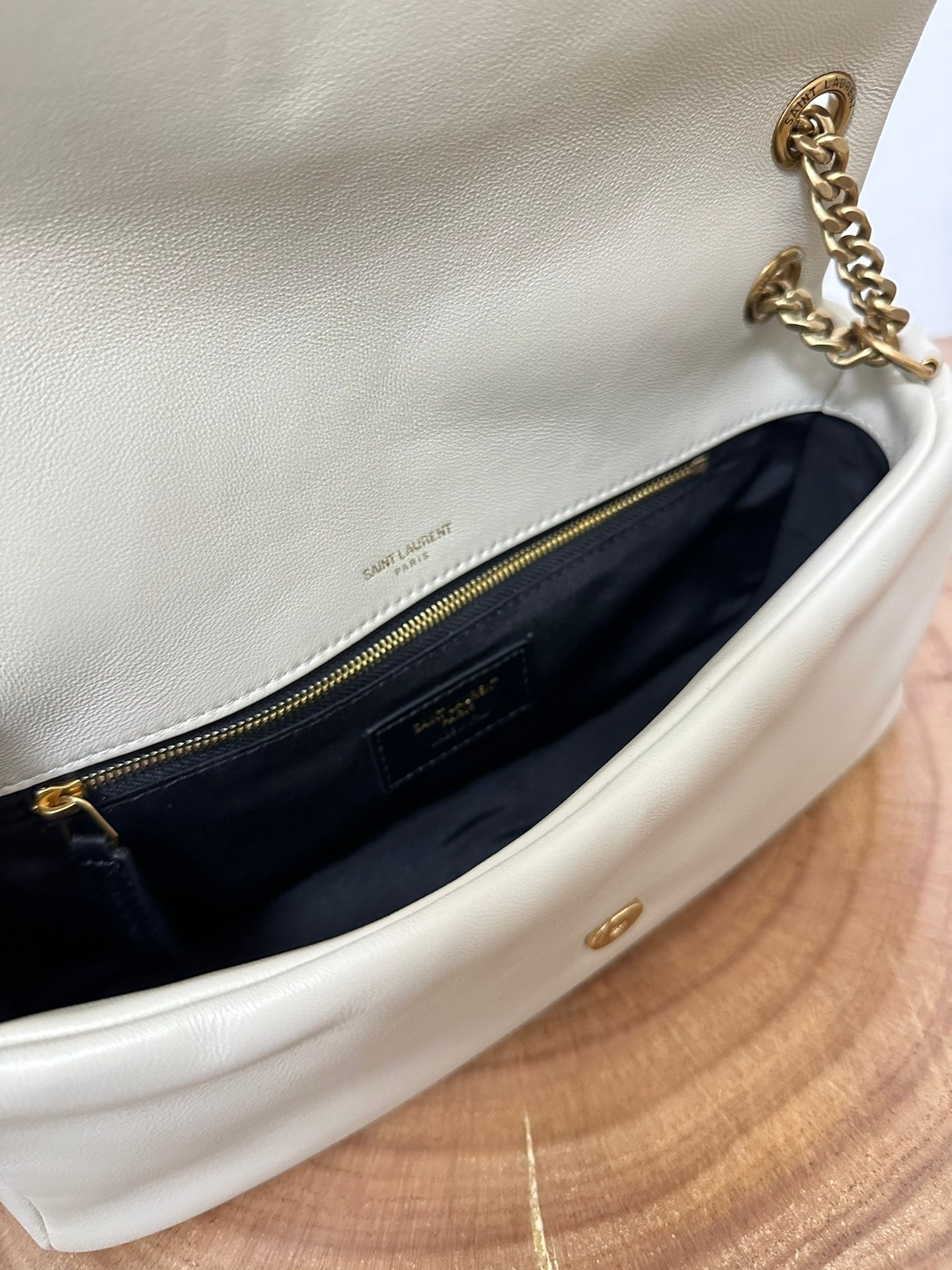 SL 26cm Calypso Chain Bag White Leather