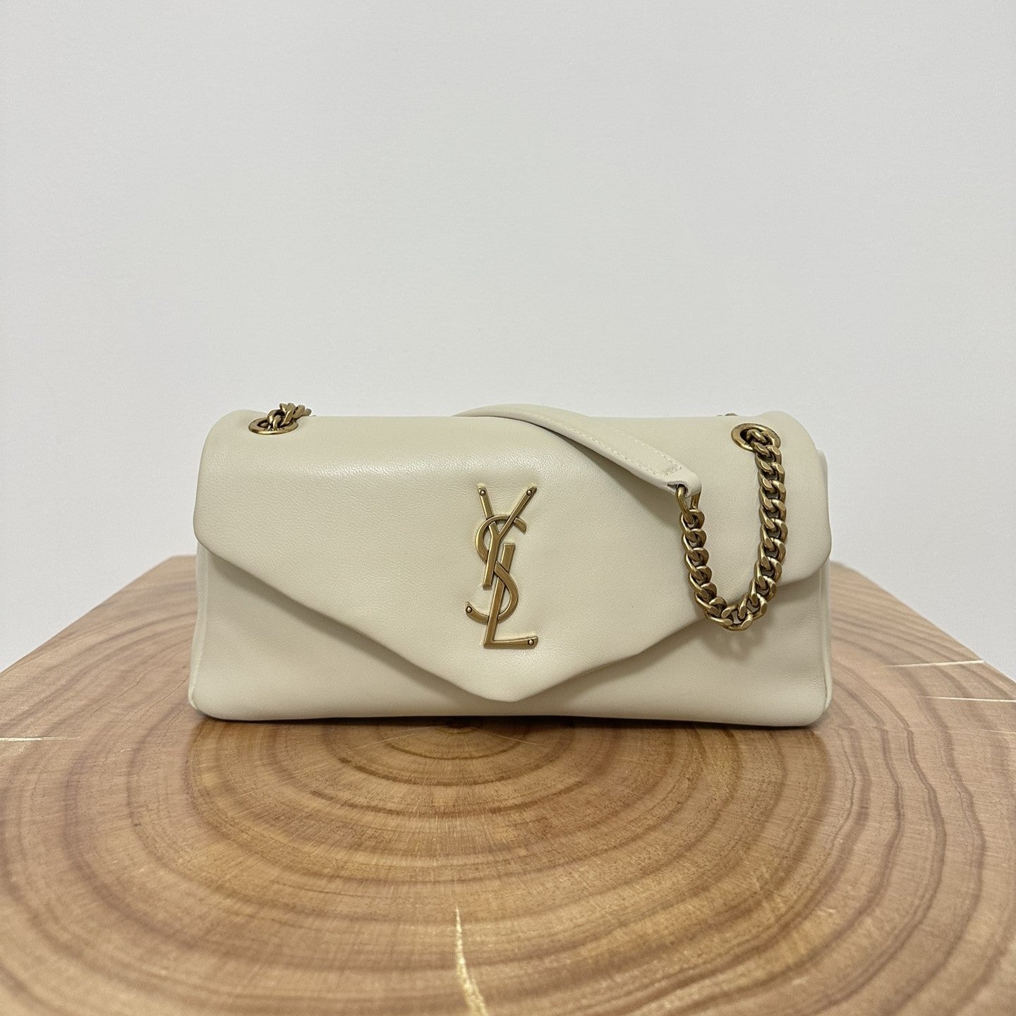 SL 26cm Calypso Chain Bag White Leather