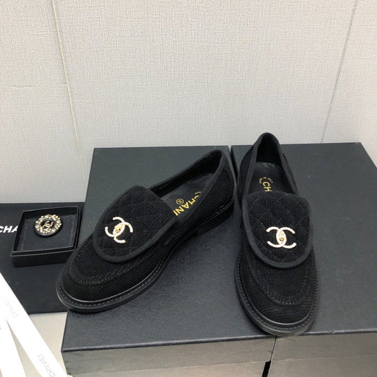 moccasins black denim 40mm