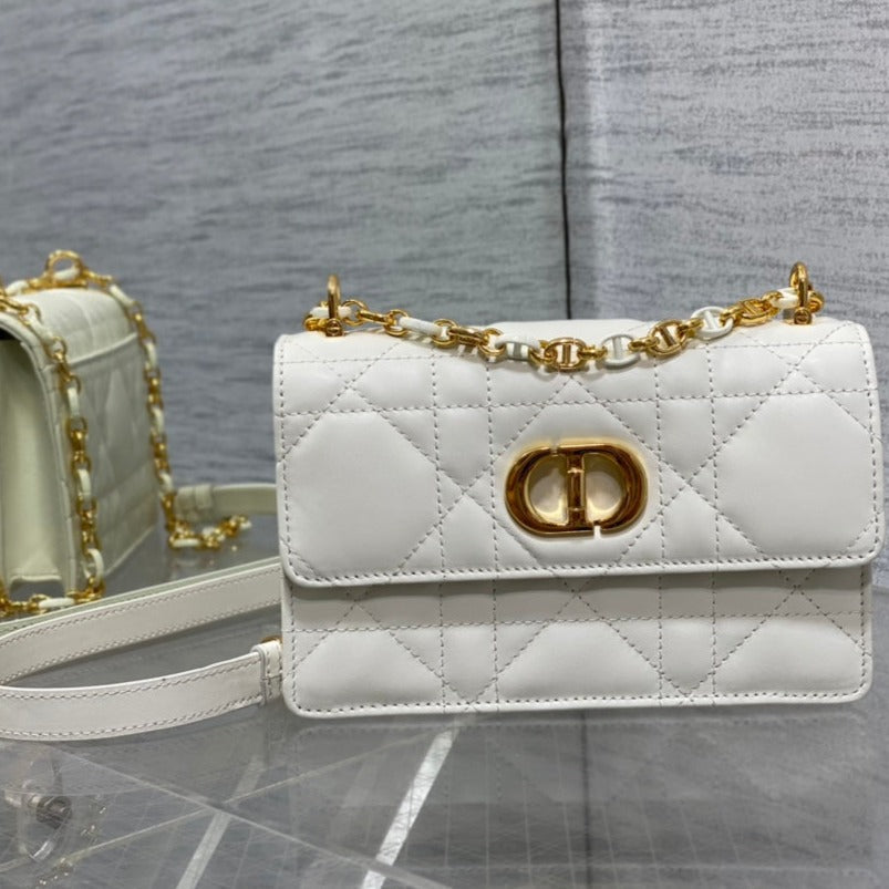 miss caro mini 18 white calfskin