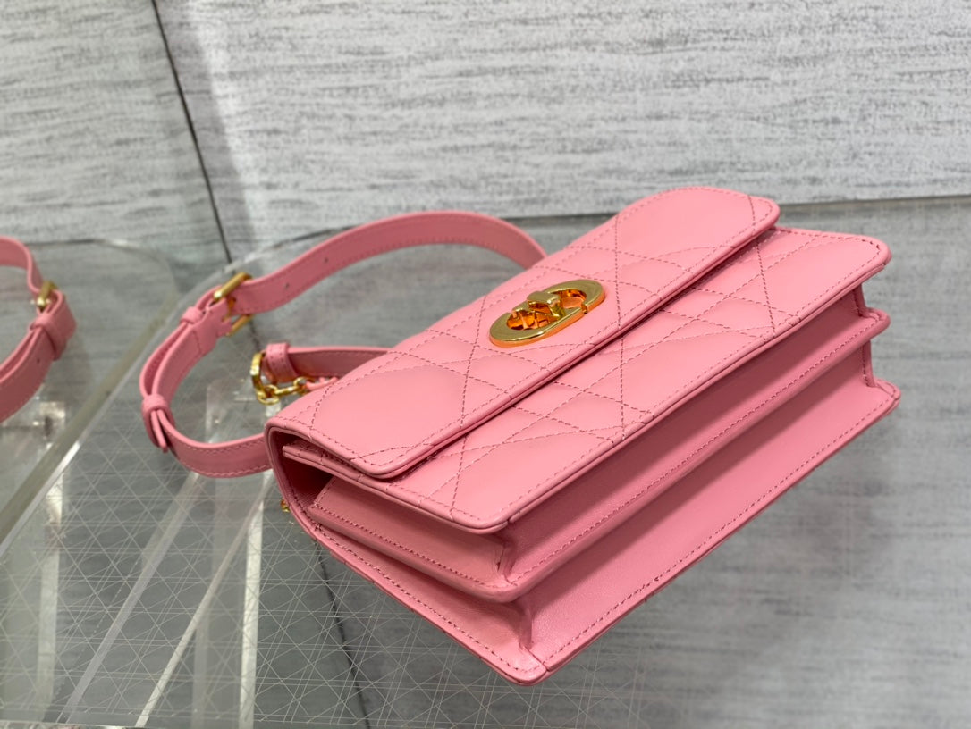 miss caro mini 18 pink calfskin