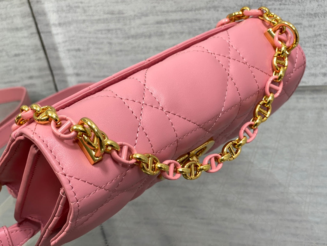 miss caro mini 18 pink calfskin