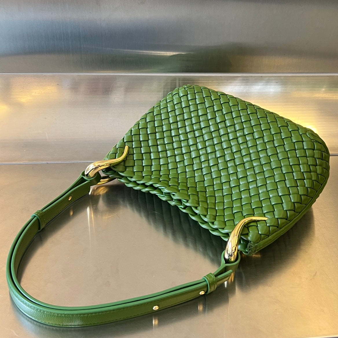 SMALL CLICKER 27 MOSS GREEN LAMBSKIN