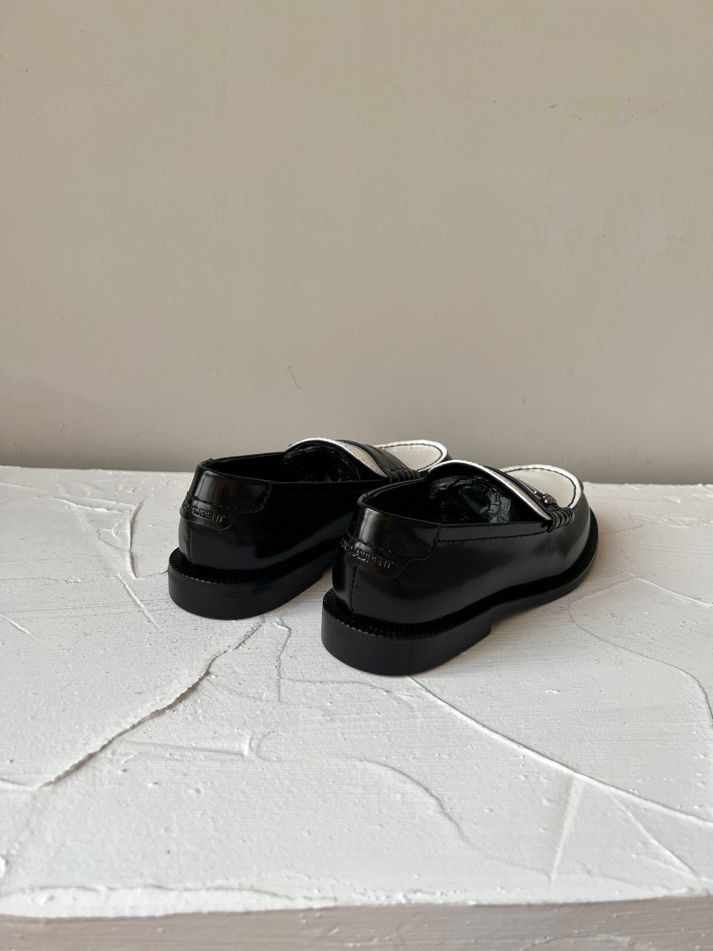 SL LE LOAFER BLACK AND WHITE CALFSKIN