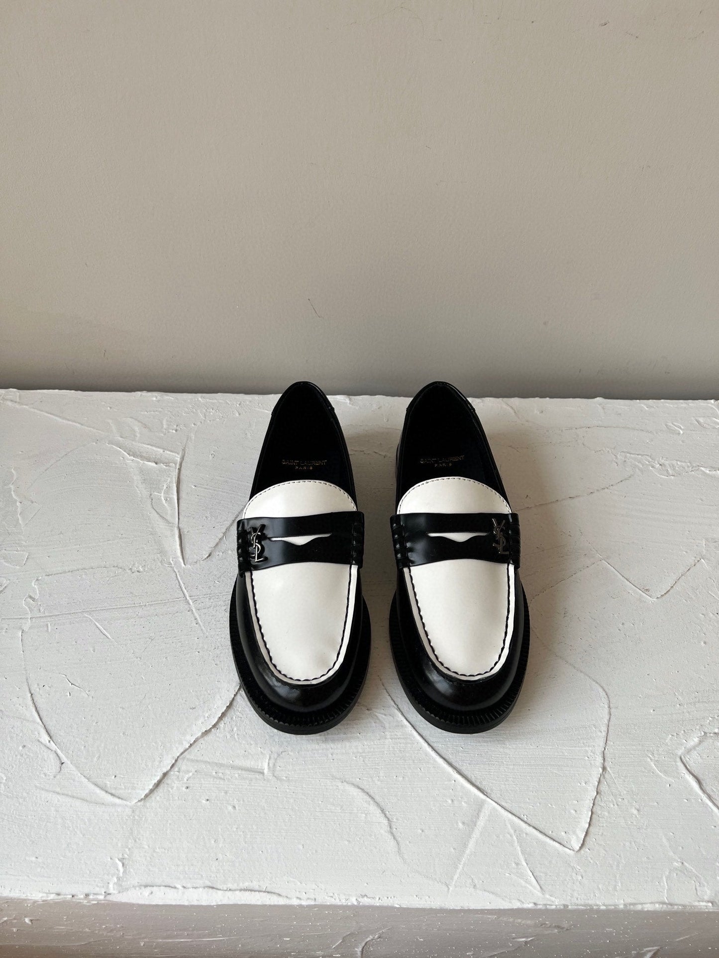 SL LE LOAFER BLACK AND WHITE CALFSKIN