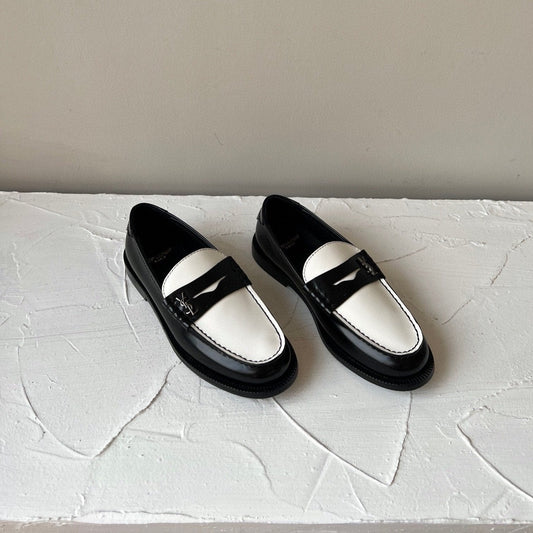 SL LE LOAFER BLACK AND WHITE CALFSKIN