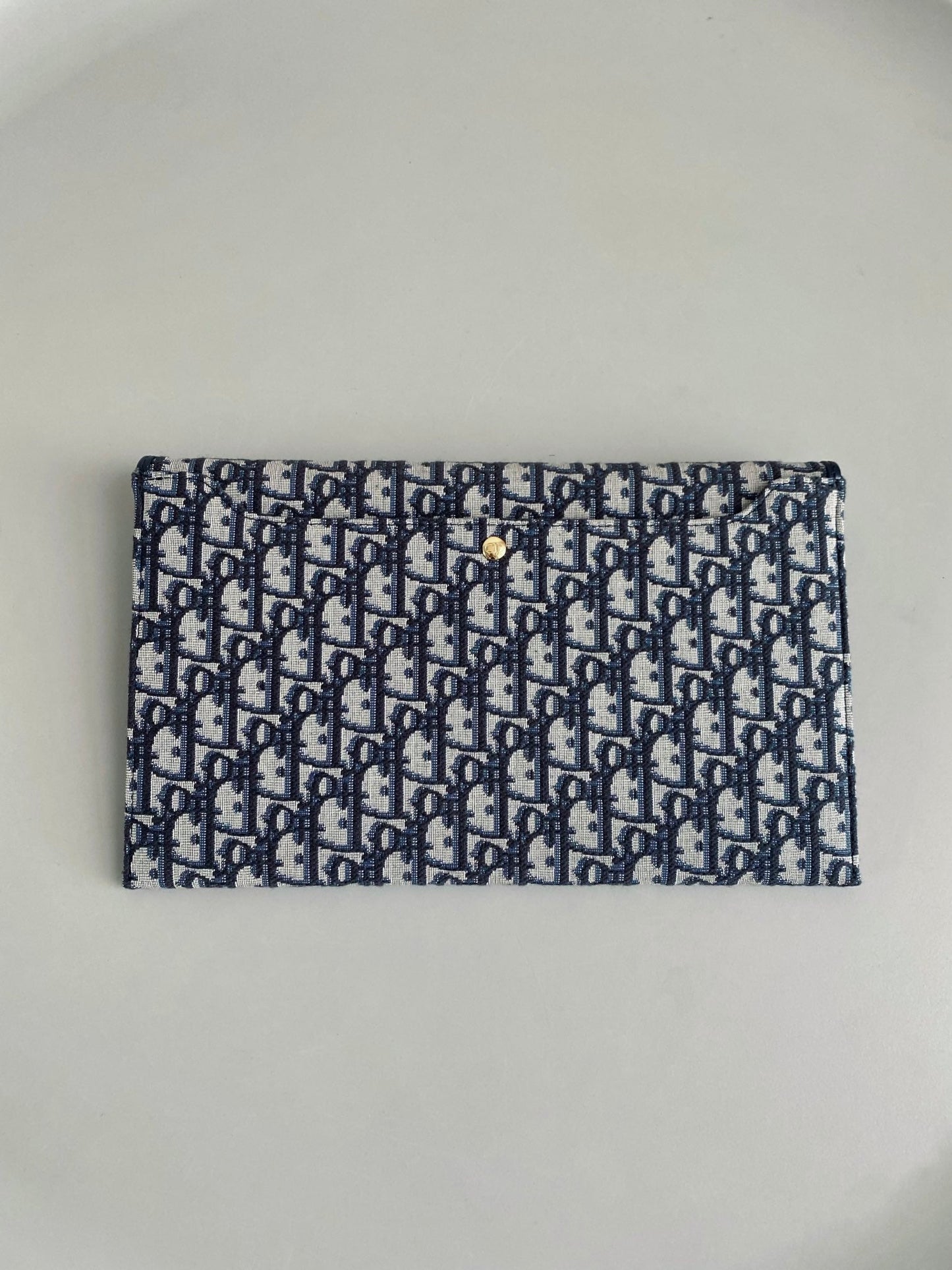 CD 30 CLUTCH BAG IN BLUE OBLIQUE JACQUARD