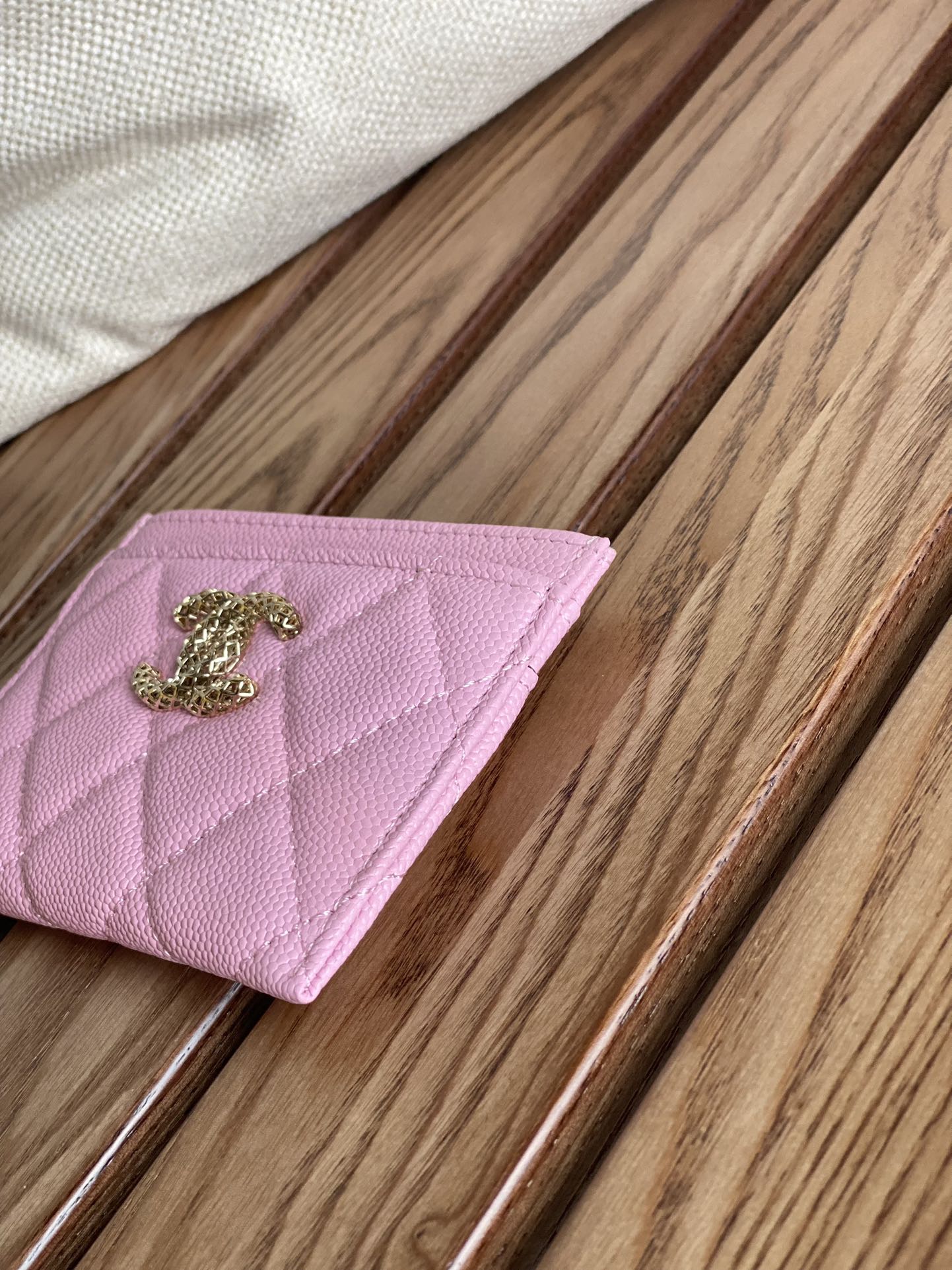 cc card holder 10cm pink caviar