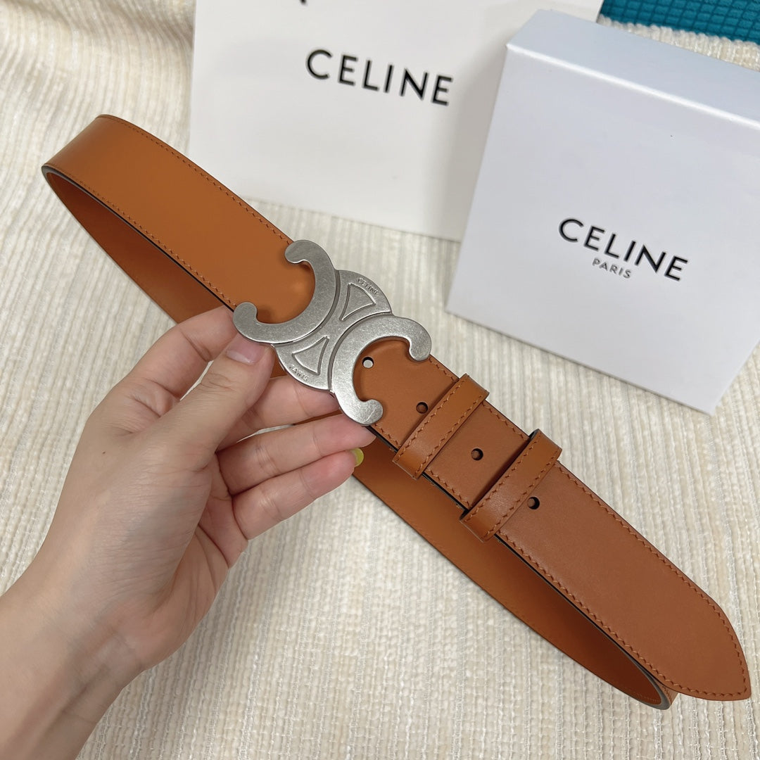 Triomphe Belt 35mm Tan Calfskin Shw