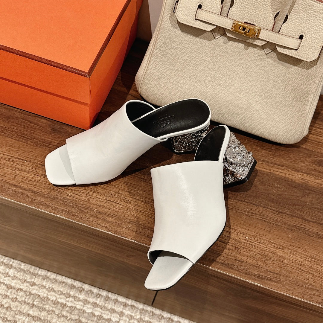 hm glam 60 white black calfskin